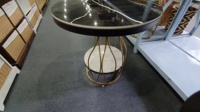 Ensemble de 2 tables basses en acrylique Table basse en pierre blanche Table basse robuste en travertin