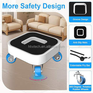 Ensemble de 5 outils de déménagement pour meubles, rouleaux de déplacement pour objets lourds avec barre, lève-meubles avec roues, outil de déménagement professionnel - Product Image 6