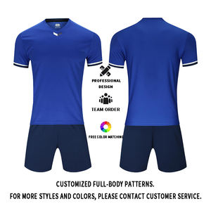 批发定制男装足球服儿童青少年足球训练制服套装短袖短裤套装 - Product Image 5