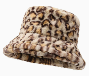 Sombrero de Pescador con Estampado de Leopardo, Cálido y Afelpado, para Mujer, para Viajes al Aire Libre - Product Image 2