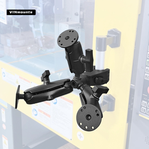 VINmounts Triple 1.5" C-Ball Adapter Aluminum Alloy+Rubber Black Heavy-Duty Adjustable Mounting System - Product Image 1
