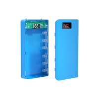Kit de banque d'alimentation mobile 6 ports sans soudure avec double entrée, affichage LED et boîtier pour batteries 18650