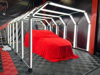 Tunnel lumineux LED sur mesure de 4 m de large pour garage, éclairage LED pour 1 voiture, tunnel lumineux LED pour detailing, 5 pièces pour porte