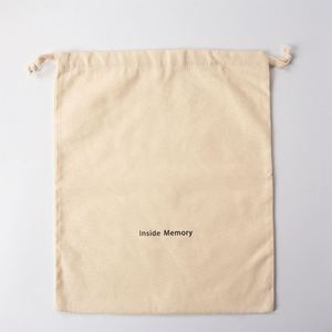 Wholesale Canvas Cotton <b>Pouch</b> <b>Drawstring</b> Shoe Bag Gift Bag Custom Handbag Dust Bags Covers With Logo Print - Product Image 5