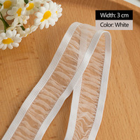 Bande élastique en nylon pour couture de vêtements, 3 cm, ruban en dentelle, ruban en caoutchouc, bande extensible pour textile de maison, bricolage