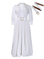 Robe unie tendance grande taille pour femme, nouvelle collection automne élégante, vêtements de commerce transfrontalier, design raffiné
