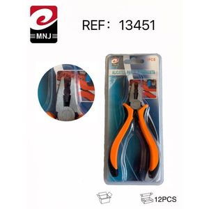 MNJ Wire Cutters 13451 Orange Handle For Electrician Use 12PCS Pack - Product Image 1