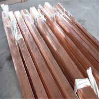 Ventes directes sur place d'usine rangée de cuivre rouge t2, bloc de cuivre rouge, barre de cuivre carrée plate, toute coupe zéro