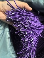 Bunte Runde 0,2mm-2,5mm Geflochtene Umweltfreundliche Gummi-Makramee-Schnur Elastisches Bungee-Seil für Kleidung, Taschen & Schuhe