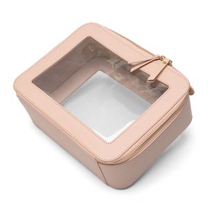 Sacs de toilette transparents BSCI pour voyager, boîte de toilette haut de gamme en nylon PU, étanche, transparente, en PVC, portable pour les voyages - Product Image 6
