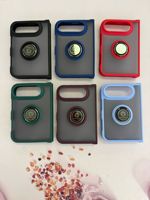 Coque de protection antichoc rigide avec anneau magnétique pour iPhone Duo