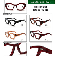 Cat63 La nouvelle mode de luxe a de nombreuses distorsions Monture en acétate noir personnalisé Lunettes optiques pour femmes Lunettes de lecture