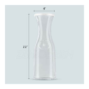 โถแก้วพร้อมฝาปิดโถสําหรับบาร์มิโมซ่าความจุ <span class=keywords><strong>35</strong></span> ออนซ์ตกแต่งบรัชโถน้ําข้างเตียงภาชนะน้ําส้ม - Product Image 6