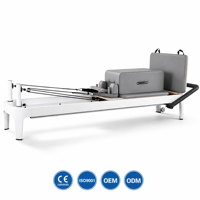 Kule ev stüdyo Fitness ekipmanları ile Pilates Reformer ticari beyaz alüminyum makine