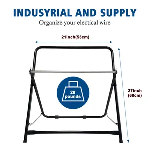 JH-Mech Giá Đỡ Con Lăn Cáp Nặng Cáp Gấp Dây Điện Giá Đỡ Dây Thép