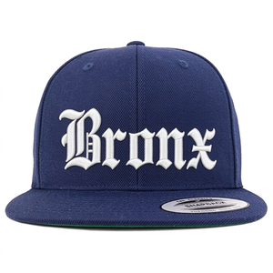 Cappellino Snapback Personalizzato di Alta Qualità a 6 Pannelli con Visiera Piatta e Ricamo 3D, Design Stile Sportivo <span class=keywords><strong>Bronx</strong></span> City - Product Image 2