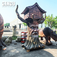 Animatronic Magical Ancient Talking Park Tree Funny Type Speaking Tree With House