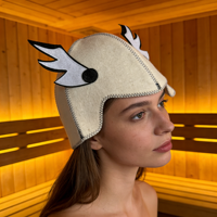 Topi Sauna Gaya Topi Berbahan Wol Abu-abu, Lembut, Tebal, Cepat Kering, Pelindung Telinga, Perawatan Rambut untuk Spa dan Pemandian Air Panas