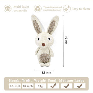Fabricantes de juguetes para mascotas conejo suave relleno masticar chirriante de lujo personalizado conejito de peluche pequeño juguete de perro de punto - Product Image 5
