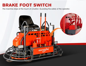 Machine à lisser hydraulique RST-A1046, outil de plâtrage de mortier fourni par l'usine avec rotateur à béton, rouleaux de guidage - Product Image 6