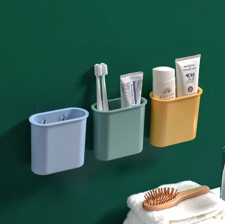 plastic storage box wall mounted storage box toothbrush storage holder