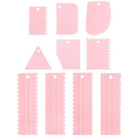 Ensemble de grattoirs de décoration de gâteaux en plastique coupe-pâte à dents longues spatule plus lisse à gâteau outils de glaçage de cuisson