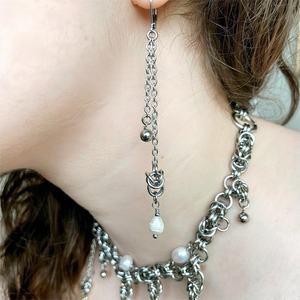 Collar de Malla Metálica de Acero Inoxidable, Collar de Malla Metálica Esotérica, Collar de Cadena con Púas, Joyería Medieval Clásica para Hombre - Product Image 6