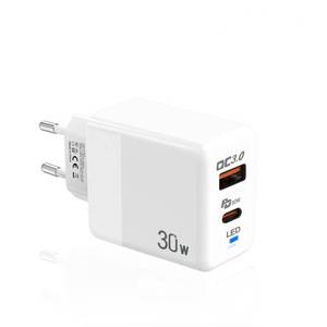 US/EU/UK Ổ Cắm Sạc Khối 30W Nhanh Chóng Sạc A + C Sạc LED Ánh Sáng Loại C Sạc Hộp - Product Image 2