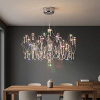 Lustre suspendu de luxe pour salon, décoration en cristal, lustres modernes en perles, artistique et personnalisé, pour hôtel et restaurant