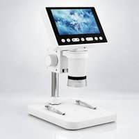 Microscope numérique avec écran IPS de 4,5 pouces, résolution 1080p, indice de protection IP54, éclairage à 8 LED, portable, de bureau, grossissement 50-1000X, mise au point manuelle