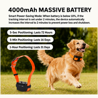 Traceur GPS pour chien Pro 4G, étanche IP68, avec détection des aboiements, autonomie de plus de 20 heures et stockage cloud