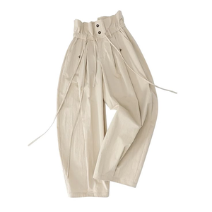 Pantalones <span class=keywords><strong>Cargo</strong></span> para <span class=keywords><strong>Mujer</strong></span> con Cordón Ajustable, Pantalones Anchos Estilo Globo, Pantalones Largos Casuales de Corte Holgado para Ropa Urbana y Uso Diario - Product Image 1