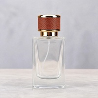 Flacon de parfum cylindrique en verre de haute qualité 30ml 50ml avec bouchon à vis, rechargeable, pour emballage cosmétique, crème visage givrée, en stock