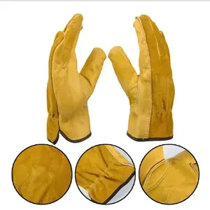 Wesure S4801 XL Size Waterproof Anti-Cut Anti-Slip <b>Leather</b> Work Yard Fire Proof <b>Gardening</b> Farm Safety <b>Gloves</b> - Product Image 4