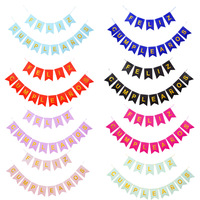 Guirlande écologique en papier en forme de queue de poisson, durable, multicolore, pour décoration de fête d'anniversaire, Feliz Cumpleaños, pour les fêtes et les événements à domicile