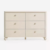 Commode à six tiroirs en bois de nouvelle conception personnalisée en usine 2025