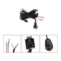 Faisceau de câbles automobile stroboscopique personnalisé, entrée cc 12v, 14awg, pour dosettes LED, câblage de barre lumineuse avec interrupteur de fusible de relais, télécommande