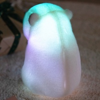 Lampe de nuit en peluche Capybara LED colorée, poupée en peluche Capybara bébé avec LED