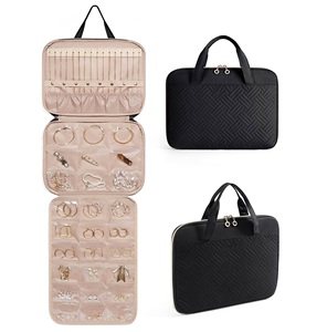 Estuche Organizador de Joyas de Viaje, Bolsa Enrollable para Joyas con Bolsillos, Bolsa Enrollable de Gran Capacidad para Anillos - Product Image 1