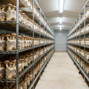 Étagères pour la culture de champignons, étagères commerciales à 6 niveaux avec étagères en fil métallique chromé pour la culture de champignons - Product Image 1