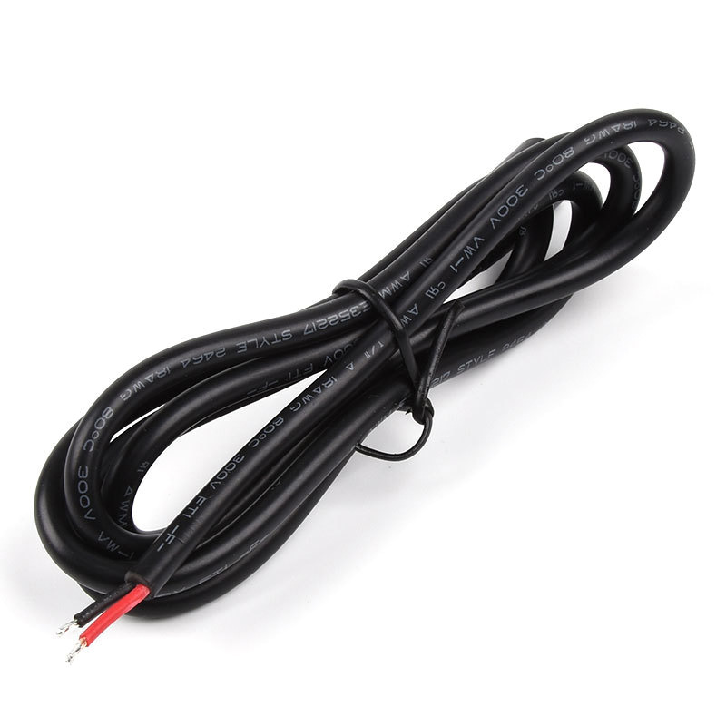 Black - DC Male 2 core (18AWG)