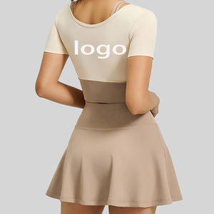 Ensemble de mini-jupe de sport pour femme avec short anti-transparence, sensation seconde peau, coupe ajustée, pour le running et le fitness - Product Image 6