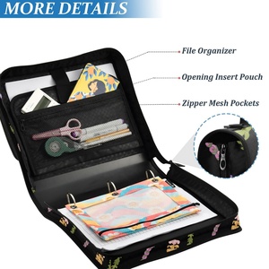 Porte-documents portable personnalisé Hawaii Puakenikeni avec 3 anneaux, organiseur de classement, pochette pour documents - Product Image 4