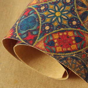 Оптовая продажа, композит из пробкового полиуретана с принтом на ткани TC, для производства обуви/головных убор/сумочек - Product Image 2