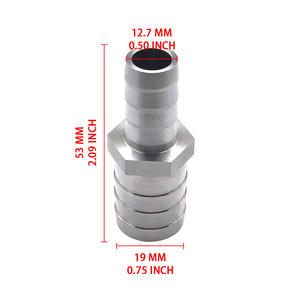 Kit adaptador reductor de manguera de 3/4 a 1/2 pulgada |   Abrazaderas de Acero Inoxidable 304 para Reparación de Líneas de Combustible y Aire - Product Image 5