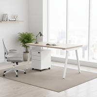 Bureau de travail en bois en forme de L au design moderne, hauteur réglable, tiroir avec serrure mécanique à combinaison, couleur personnalisée, garantie de 2 ans
