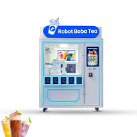 Máquina Expendedora de Café Robótica con IA al Mejor Precio, Kiosco Barista con Pantalla Táctil (21.5/27"), Múltiples Opciones de Pago para Centros Comerciales