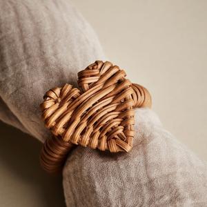 Servilletero de ratán redondo clásico de diseño creativo único, duradero, ecológico para mesa de comedor, accesorios de cocina - Product Image 4