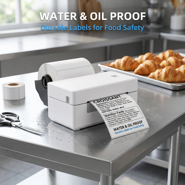Industrial Grade Thermal Label Printer 110mm Continuous Printing with Auto Temp Adjustment for Heavy Duty Use