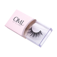 Boîte d'emballage de faux cils de luxe avec Logo personnalisé, boîte vide en papier de marbre blanc pour cils